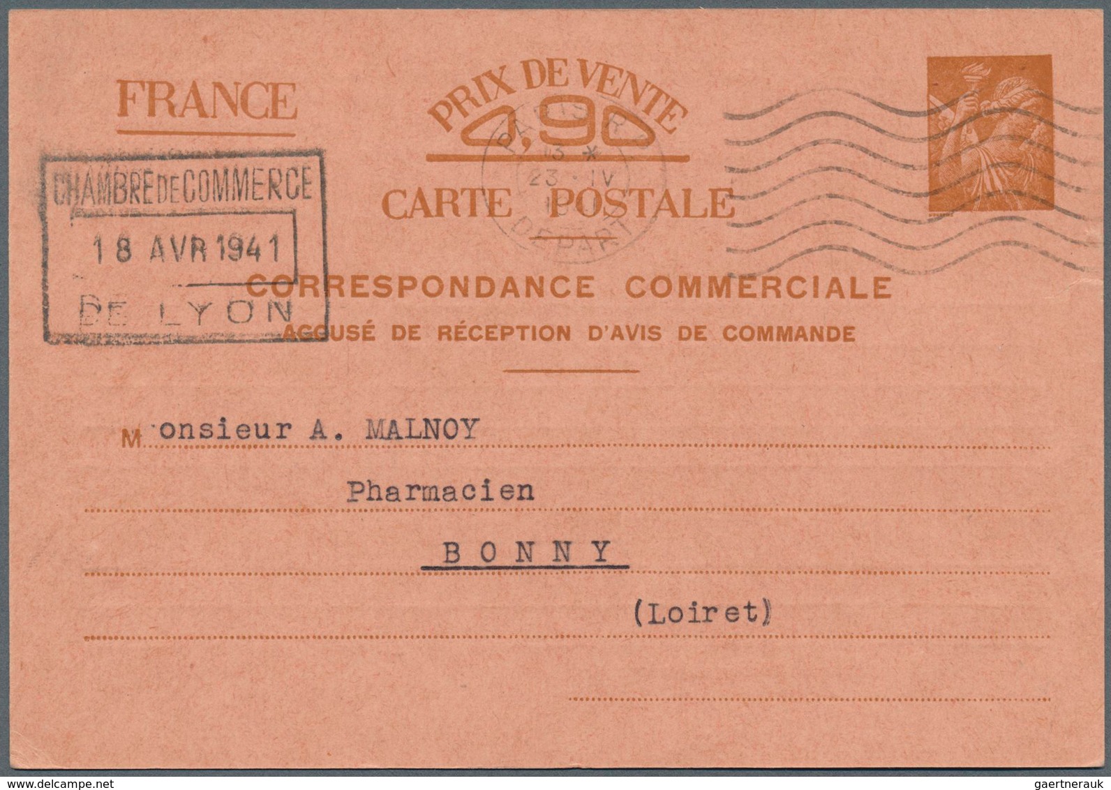 26525 Frankreich - Ganzsachen: 1941/1943, Petain/Iris, Collection With 14 Used Stationery Cards, Mostly It - Autres & Non Classés