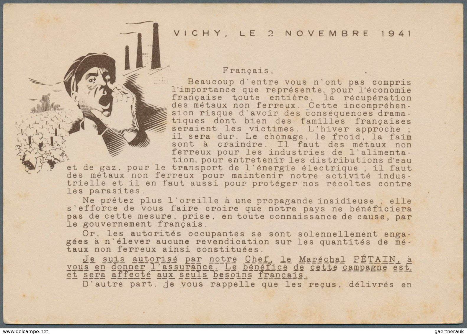 26525 Frankreich - Ganzsachen: 1941/1943, Petain/Iris, Collection With 14 Used Stationery Cards, Mostly It - Autres & Non Classés