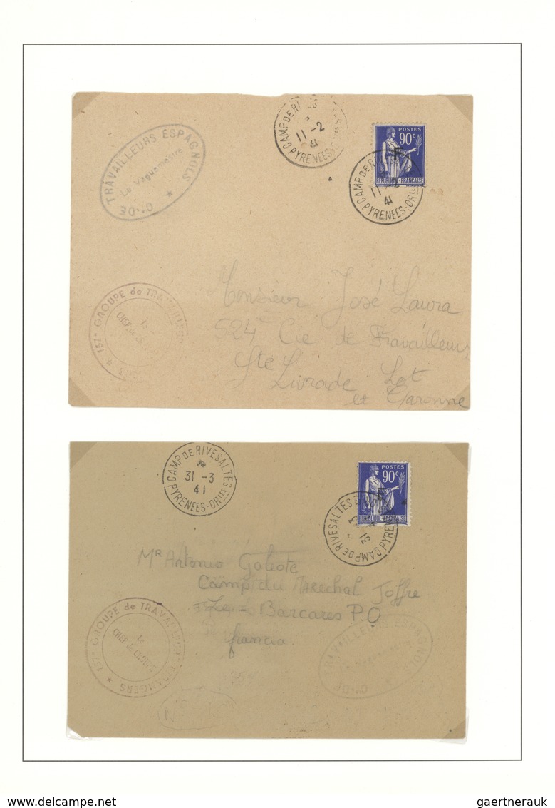 26534 Frankreich - Militärpost / Feldpost: 1939/1945, World War II, Very Interesting Collection Comprising - Timbres De Franchise Militaire