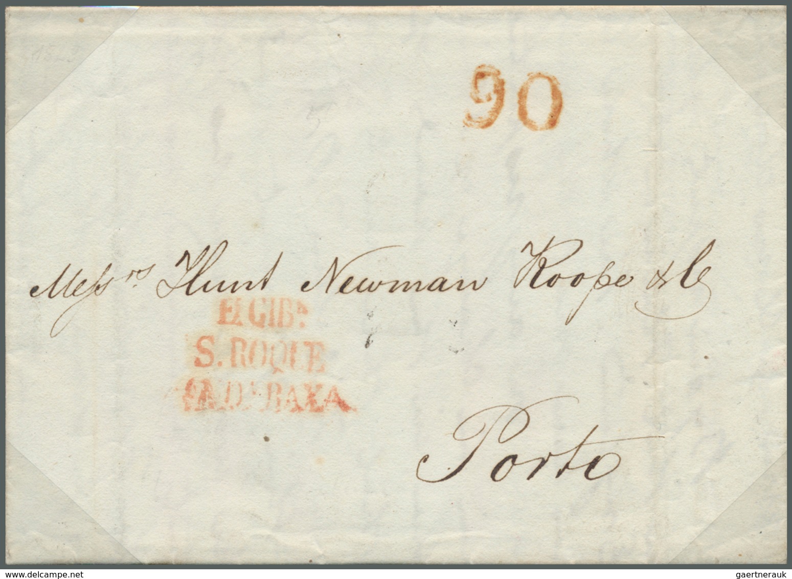 26548 Gibraltar - Vorphilatelie: 1818/1828: Gropu Of Six Stampless Letterss, All Diferent Rates And Postma - Gibraltar