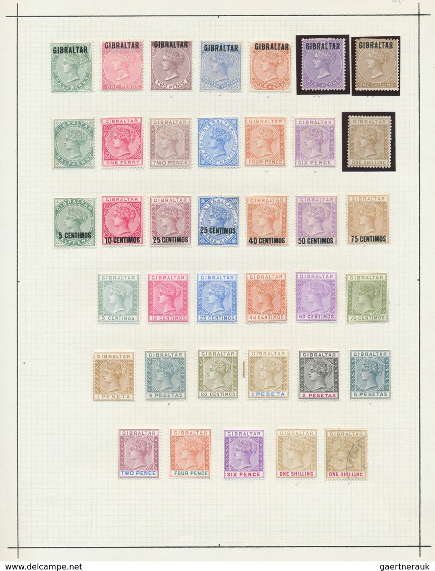 26549 Gibraltar: 1886/1898, Splendid Mint Collection Of The QV Issues, Comprising 1886 Overprints ½d. To 1 - Gibraltar