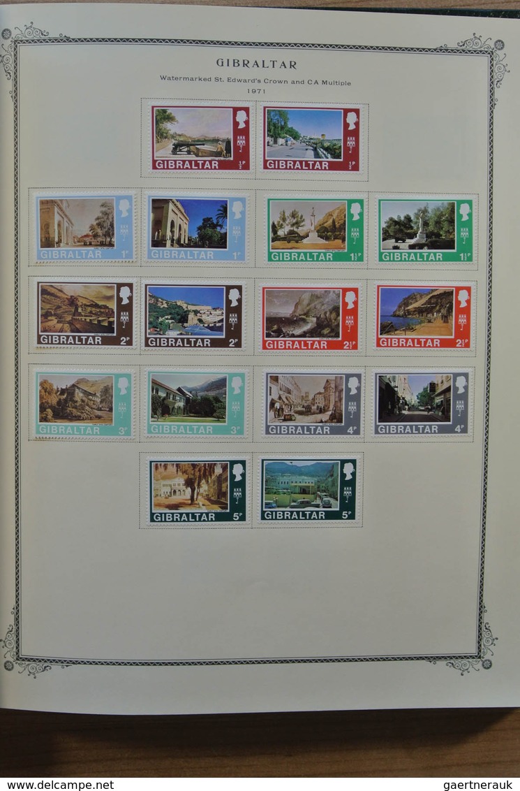 26551 Gibraltar: 1889-2002. MNH and mint hinged collection Gibraltar 1889-2002 in Scott album. Collection