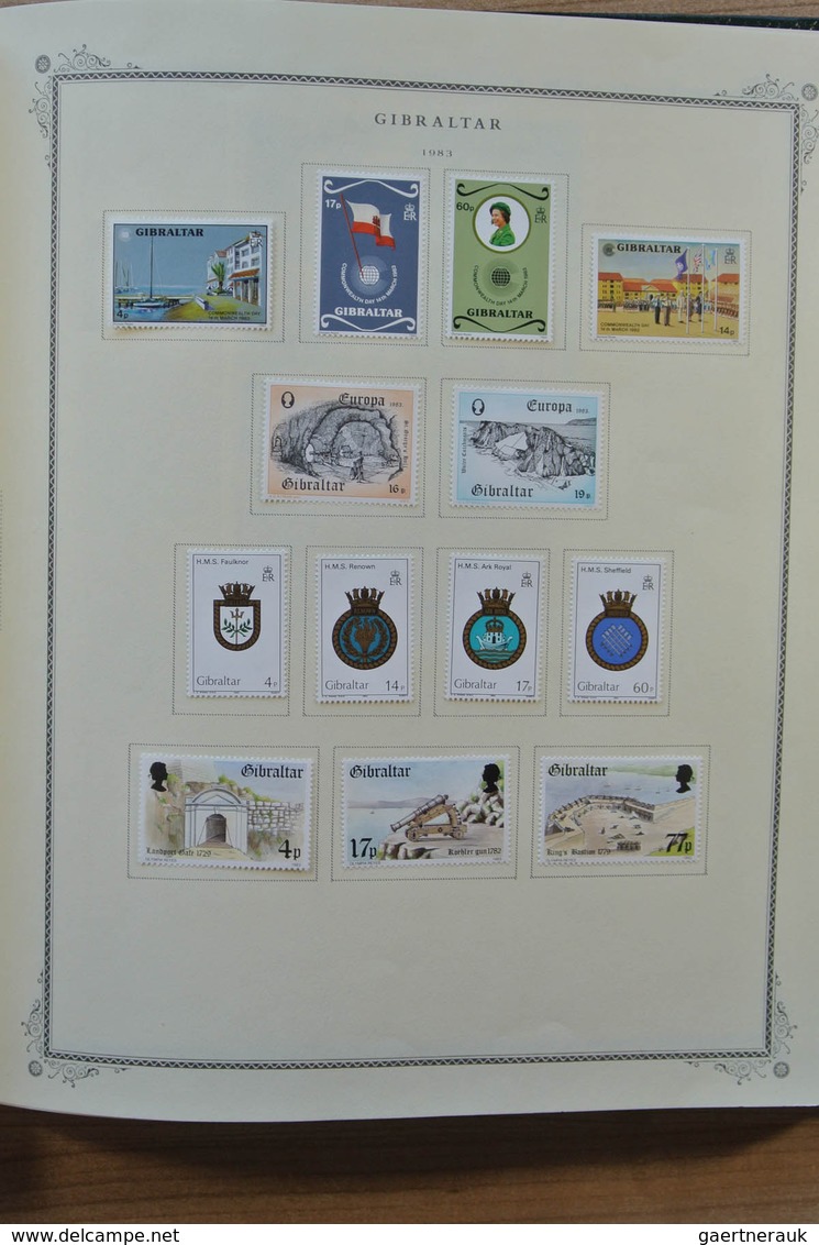 26551 Gibraltar: 1889-2002. MNH and mint hinged collection Gibraltar 1889-2002 in Scott album. Collection