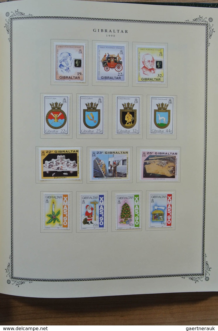 26551 Gibraltar: 1889-2002. MNH and mint hinged collection Gibraltar 1889-2002 in Scott album. Collection