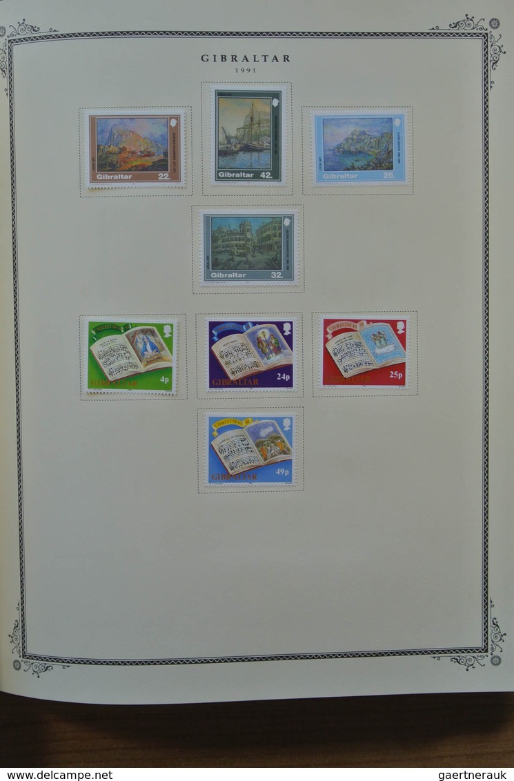 26551 Gibraltar: 1889-2002. MNH and mint hinged collection Gibraltar 1889-2002 in Scott album. Collection