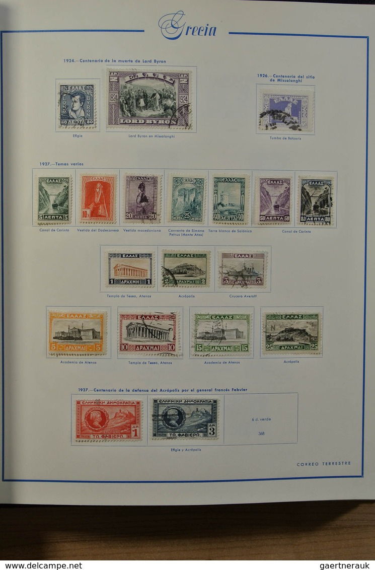 26571 Griechenland: 1861-1980. Nicely filled, MNH, mint hinged and used collection Greece 1861-1980 in Spa