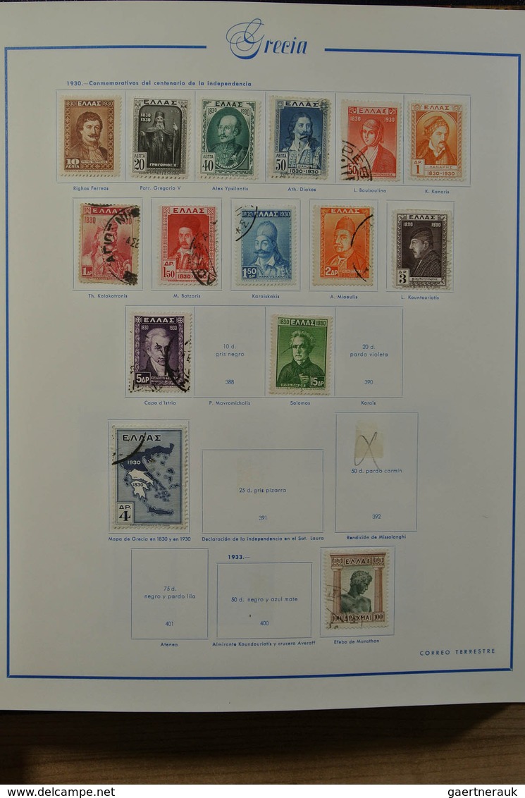 26571 Griechenland: 1861-1980. Nicely filled, MNH, mint hinged and used collection Greece 1861-1980 in Spa