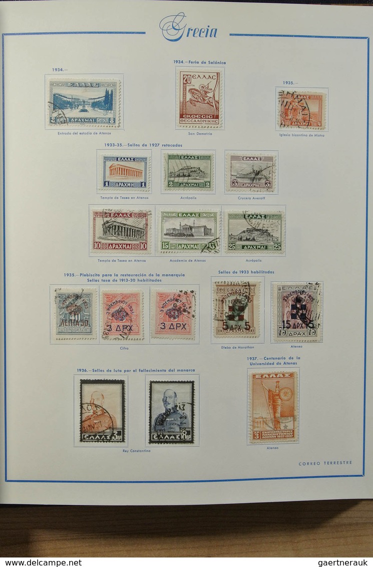 26571 Griechenland: 1861-1980. Nicely filled, MNH, mint hinged and used collection Greece 1861-1980 in Spa