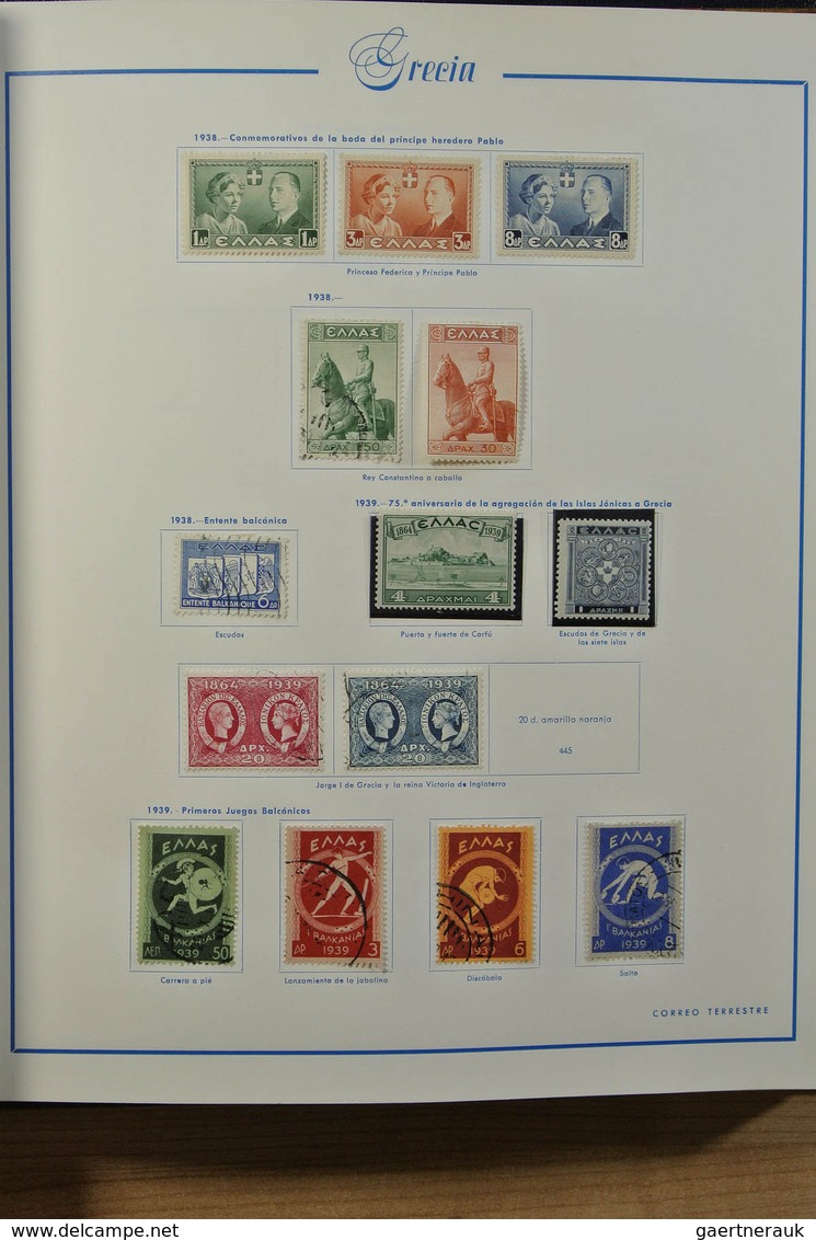 26571 Griechenland: 1861-1980. Nicely filled, MNH, mint hinged and used collection Greece 1861-1980 in Spa