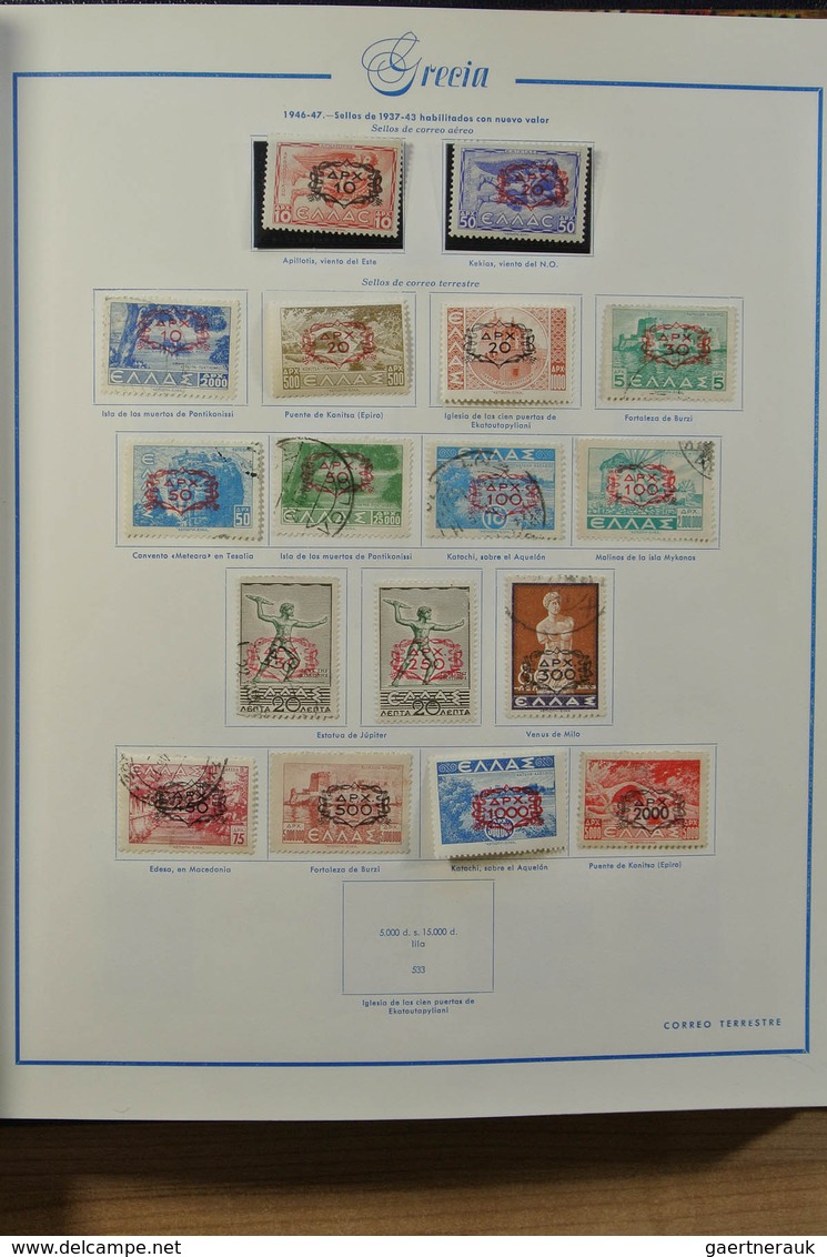 26571 Griechenland: 1861-1980. Nicely filled, MNH, mint hinged and used collection Greece 1861-1980 in Spa