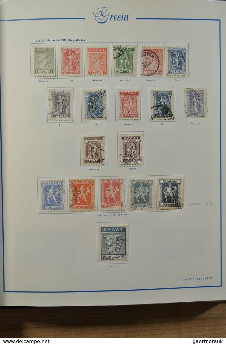 26571 Griechenland: 1861-1980. Nicely filled, MNH, mint hinged and used collection Greece 1861-1980 in Spa