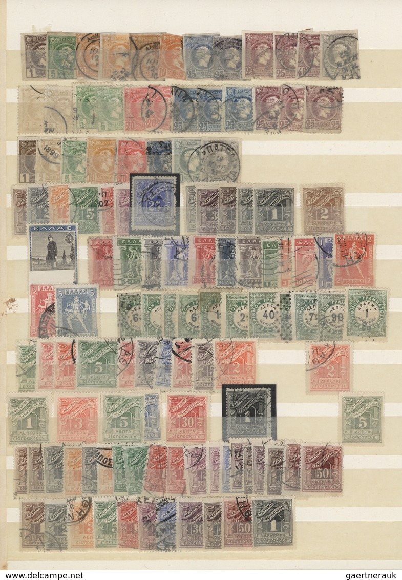 26575 Griechenland: 1861/1970 (ca.), Used And Mint Collection/accumulation In A Stockbook, From A Nice Sel - Lettres & Documents