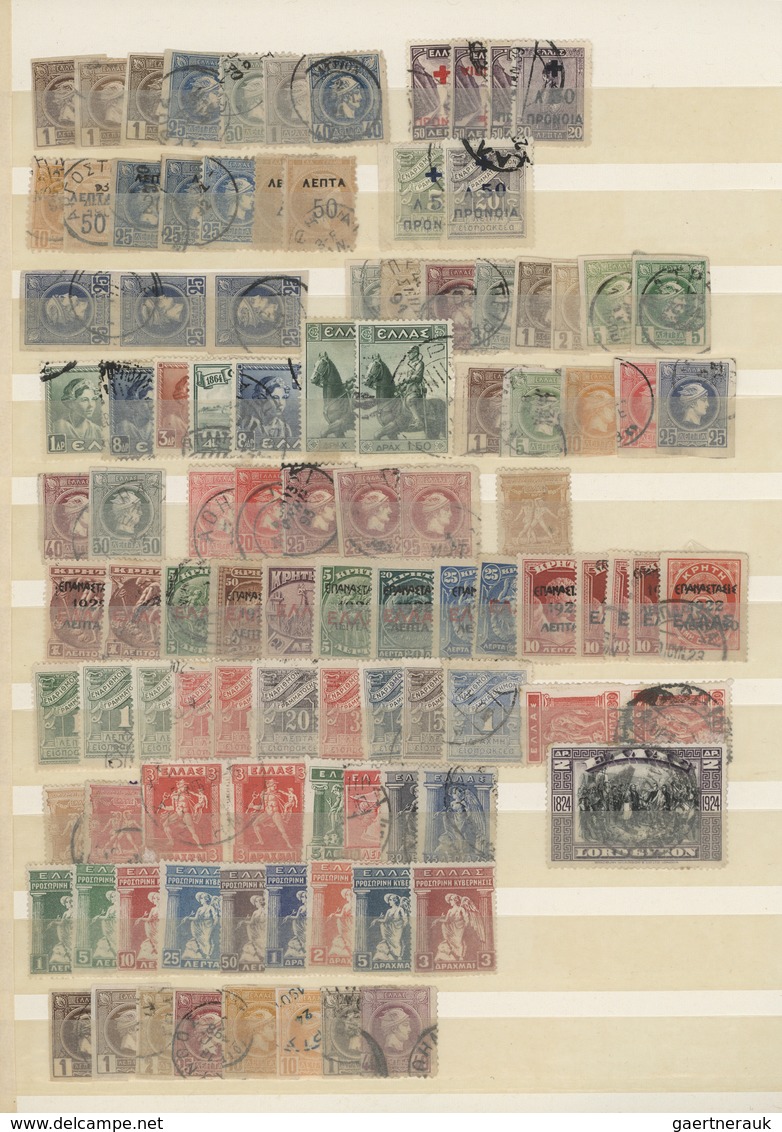 26575 Griechenland: 1861/1970 (ca.), Used And Mint Collection/accumulation In A Stockbook, From A Nice Sel - Lettres & Documents