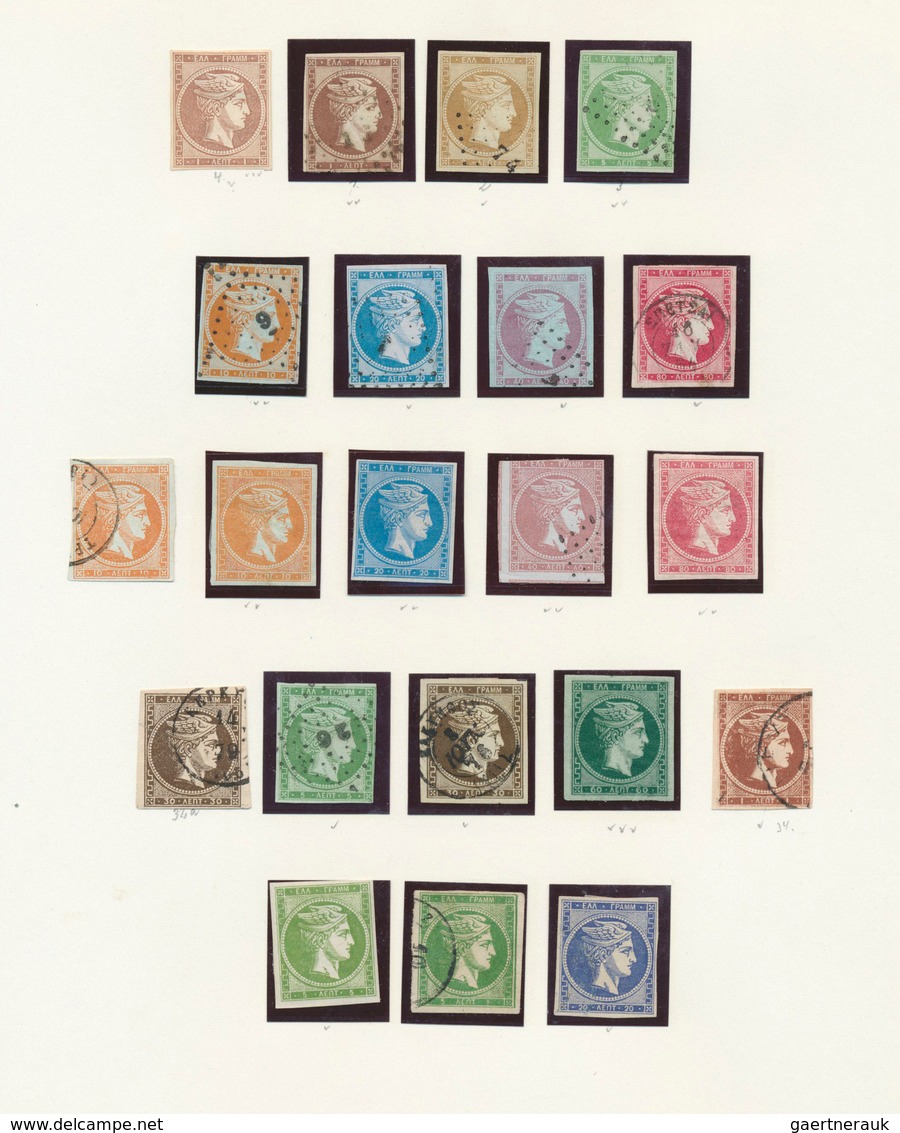 26579 Griechenland: 1865/1930 (ca.), Mainly Mint Collection On Album Pages, From A Nice Section Of 36 Larg - Lettres & Documents