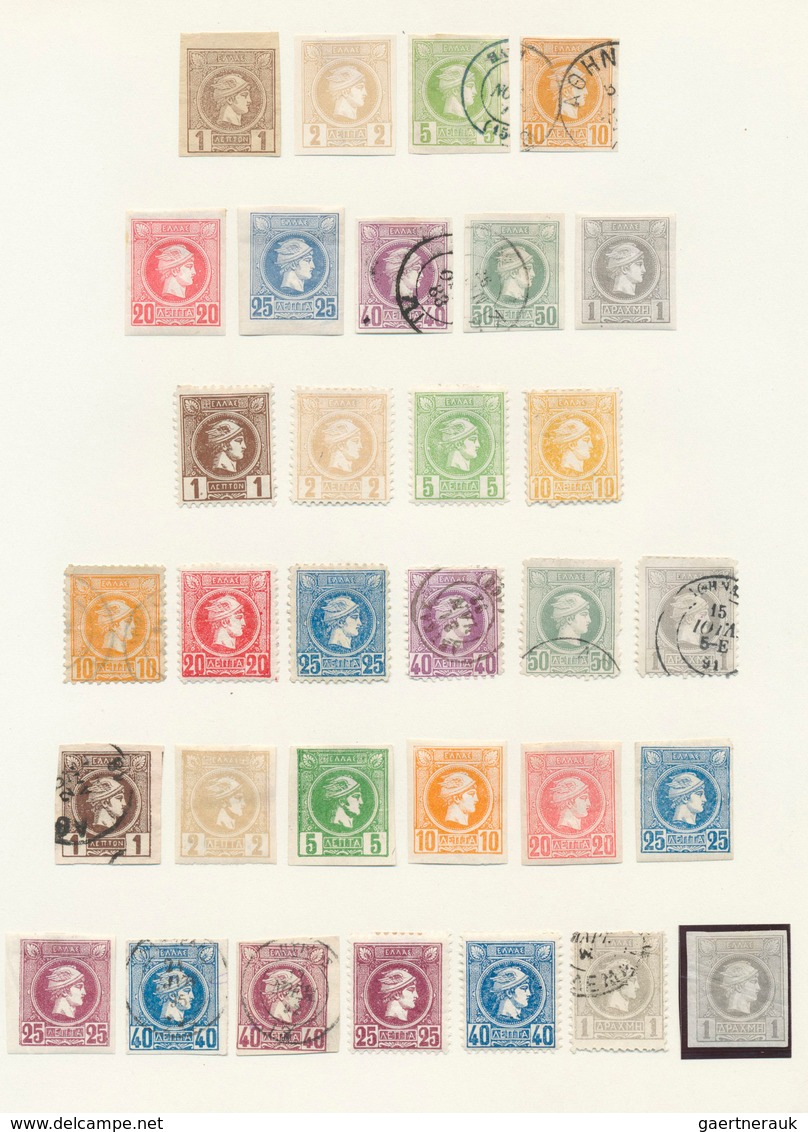 26579 Griechenland: 1865/1930 (ca.), Mainly Mint Collection On Album Pages, From A Nice Section Of 36 Larg - Lettres & Documents