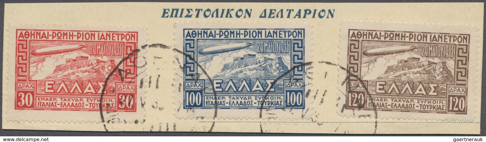 26582 Griechenland: 1896/1990 (ca.), Fantastischer Bestand In Hunderten Tütchen In Großer Schachtel Dabei - Lettres & Documents