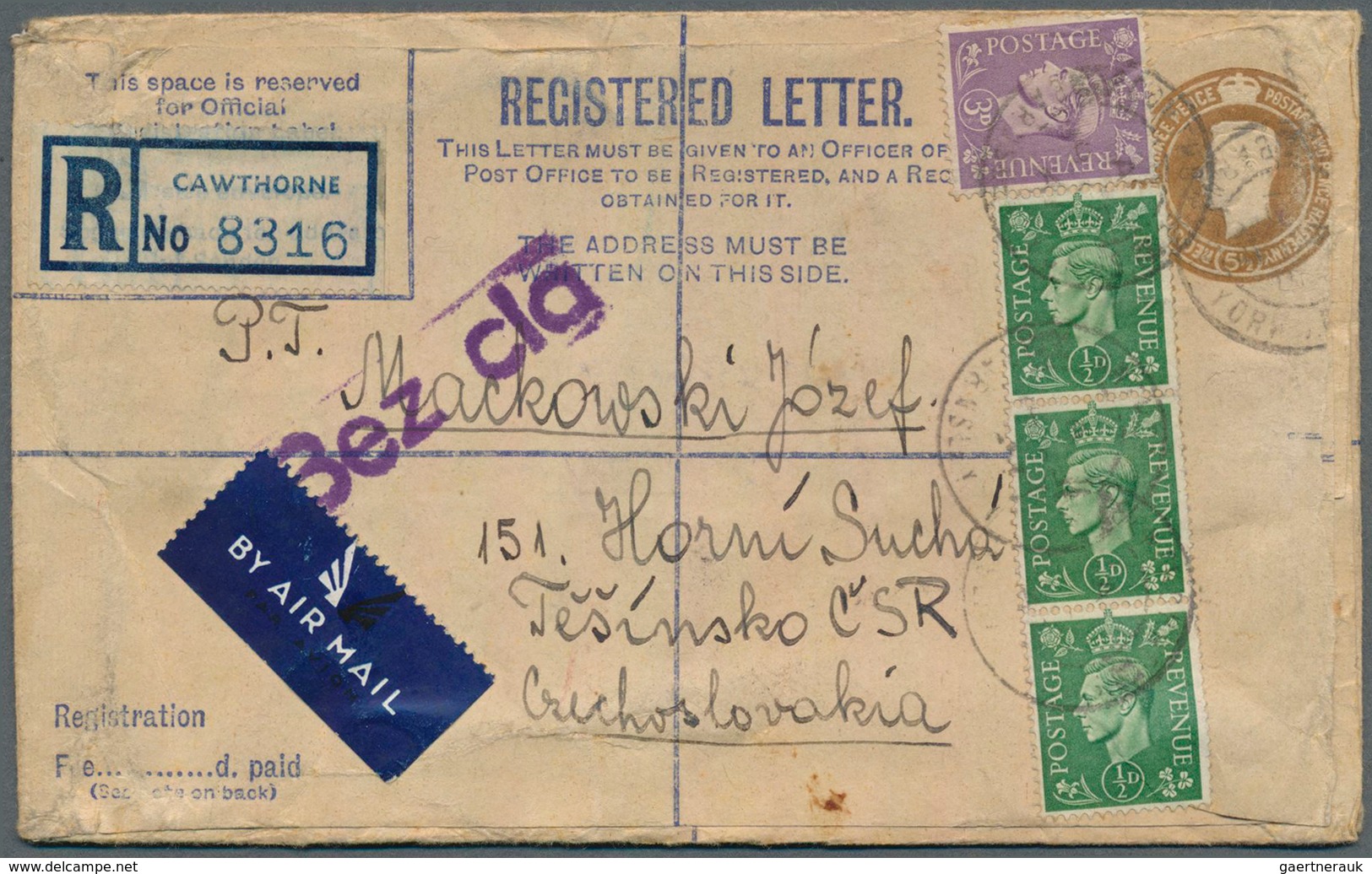 26636 Grossbritannien Und Kolonien: 1897/1980, Lot Of Ca. 50 Registered Letters From Great Britain And Col - Autres & Non Classés