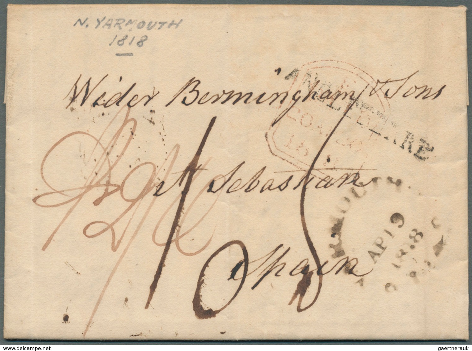 26638 Großbritannien - Vorphilatelie: 1769/1850, nice lot of 207 covers with grat variety of cancellations