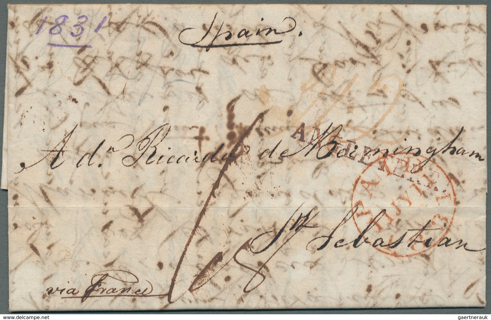 26639 Großbritannien - Vorphilatelie: 1791/1850 Ca., 360 Early Covers With A Great Variety Of Cancellation - ...-1840 Préphilatélie