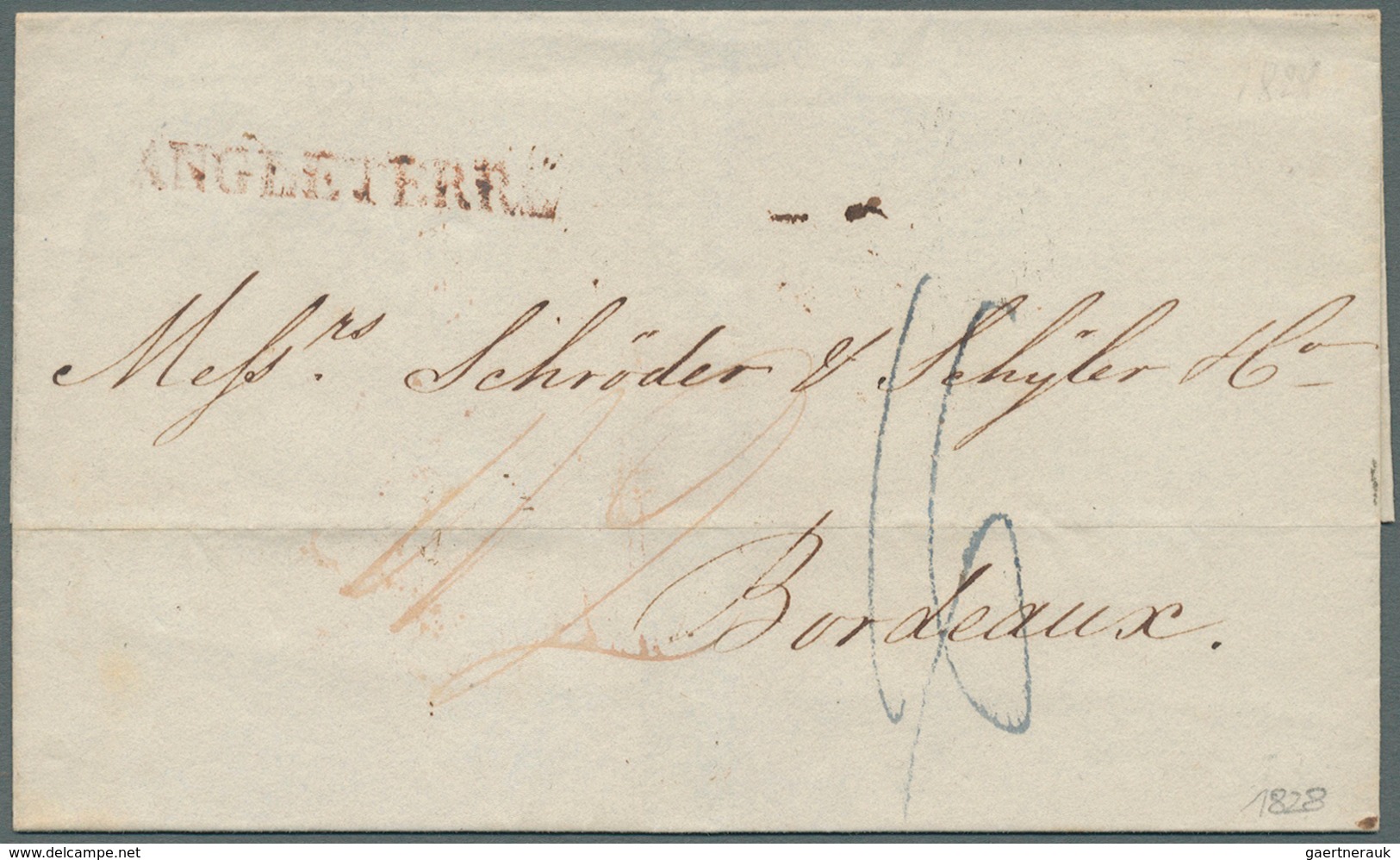 26639 Großbritannien - Vorphilatelie: 1791/1850 ca., 360 early covers with a great variety of cancellation