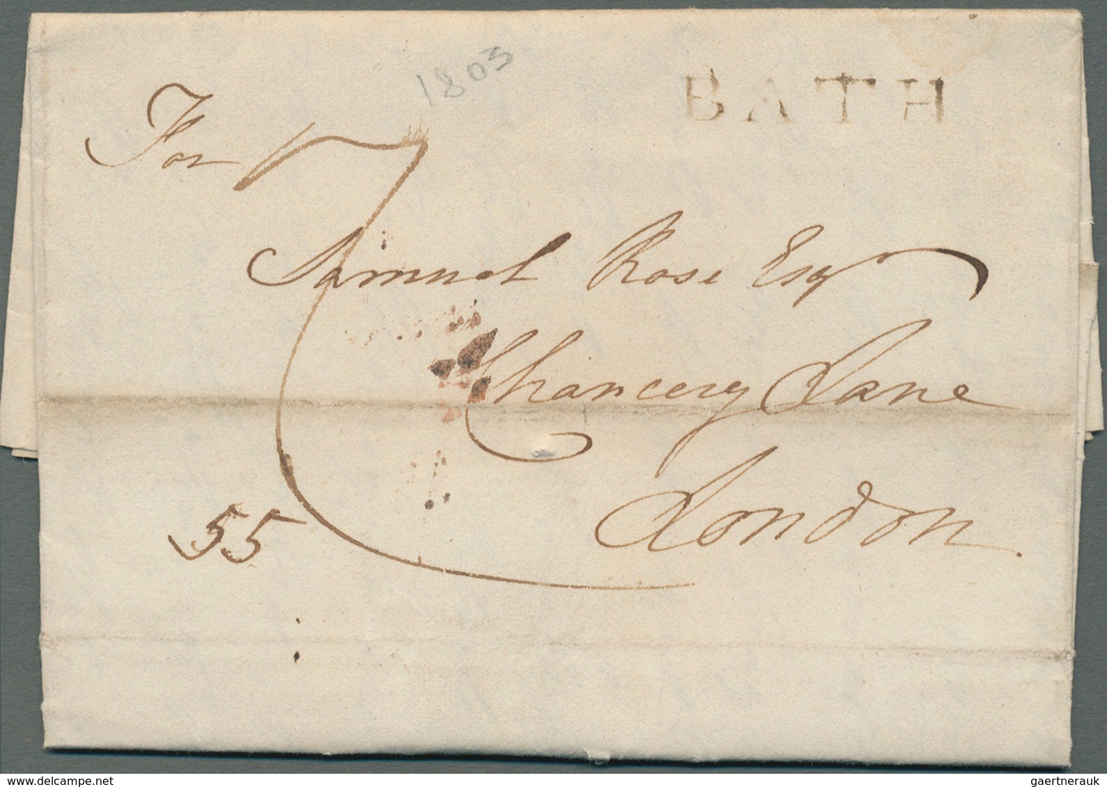 26639 Großbritannien - Vorphilatelie: 1791/1850 ca., 360 early covers with a great variety of cancellation