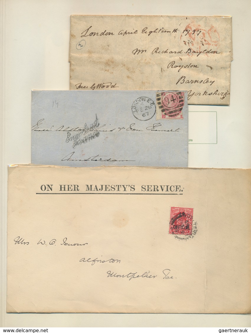 26645 Großbritannien: 1797/1980 (ca.), Collection Of More Than 180 Covers/cards In Two Borek Binders, Comp - Autres & Non Classés