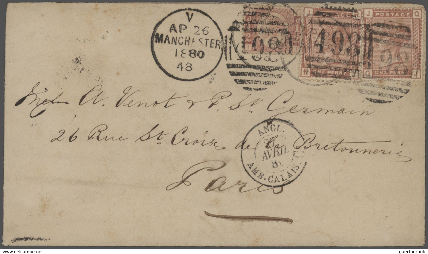 26647 Großbritannien: 1836/1946: 77 better covers and postal stationeries including pre-philatelic, used A