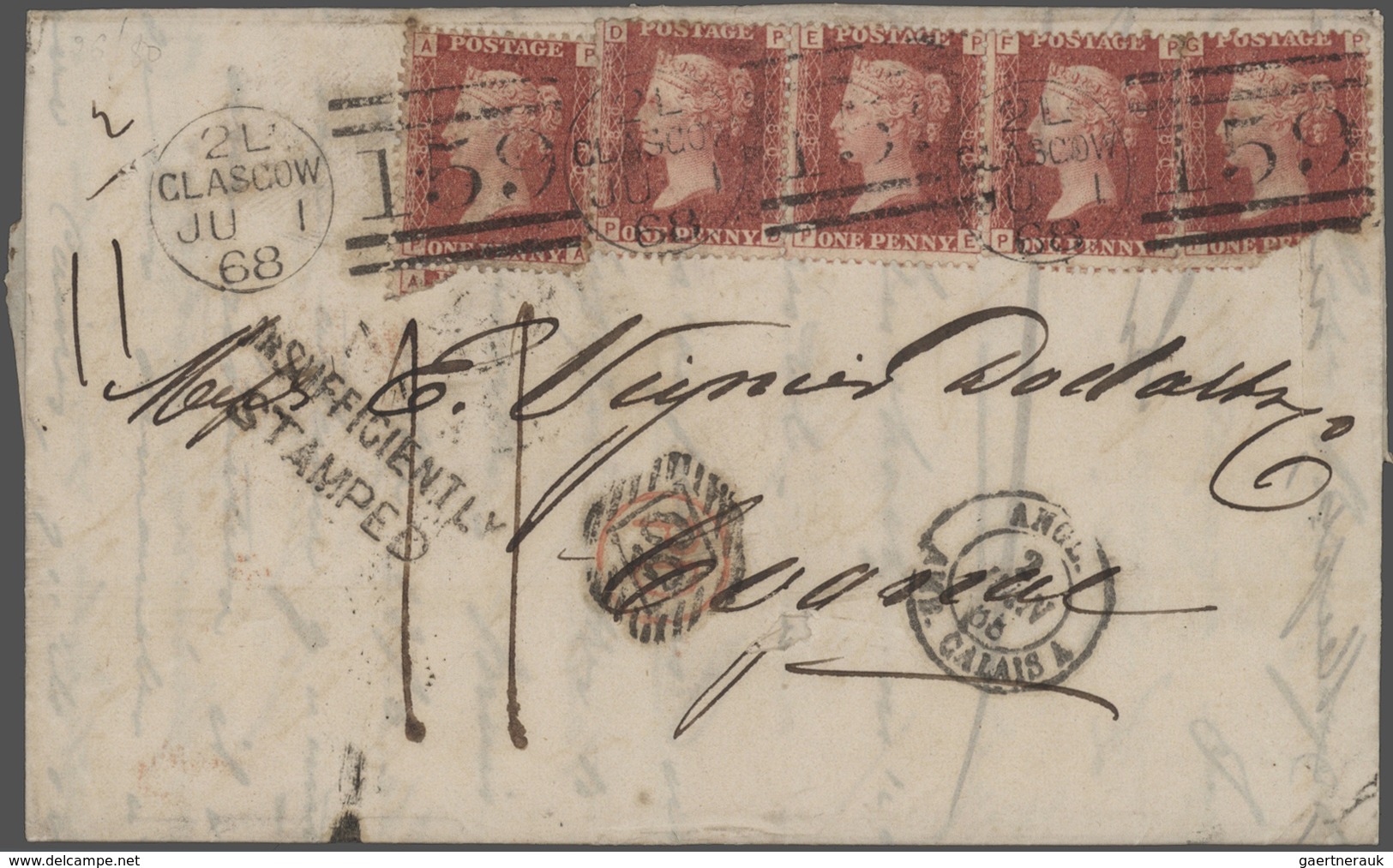 26647 Großbritannien: 1836/1946: 77 better covers and postal stationeries including pre-philatelic, used A