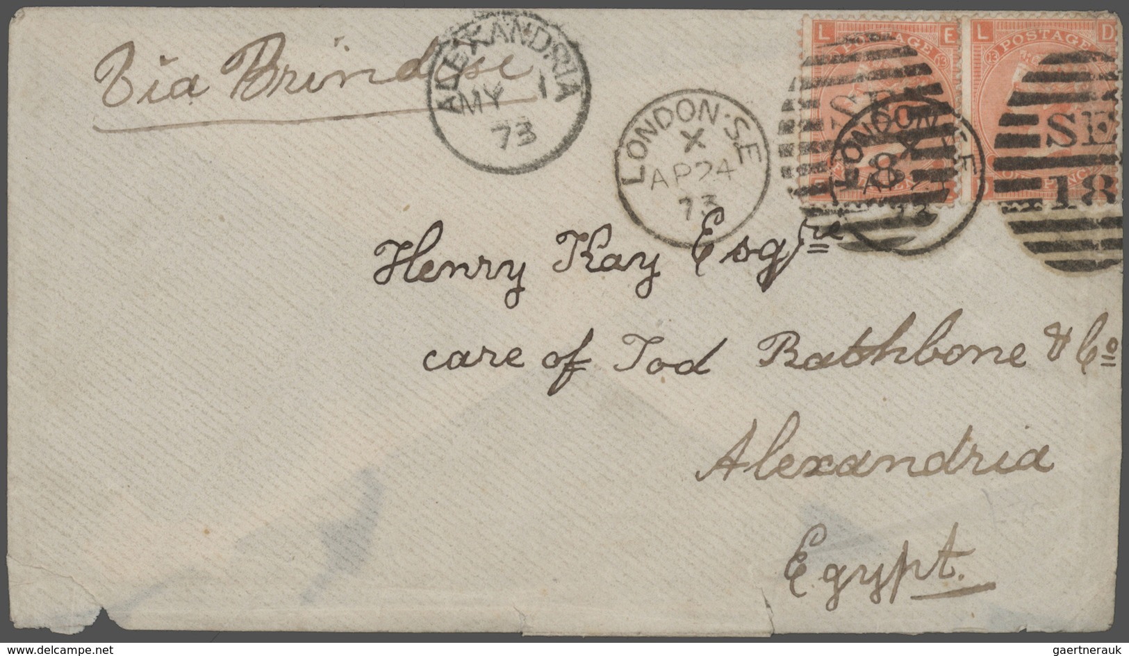 26647 Großbritannien: 1836/1946: 77 better covers and postal stationeries including pre-philatelic, used A