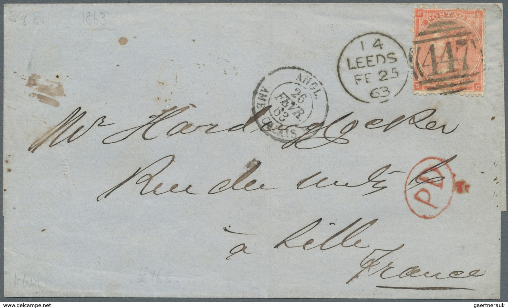 26649 Großbritannien: 1838/1880 (ca.), Collection Of Apprx. 77 Covers Mainly Bearing Frankings 1d. Red And - Autres & Non Classés