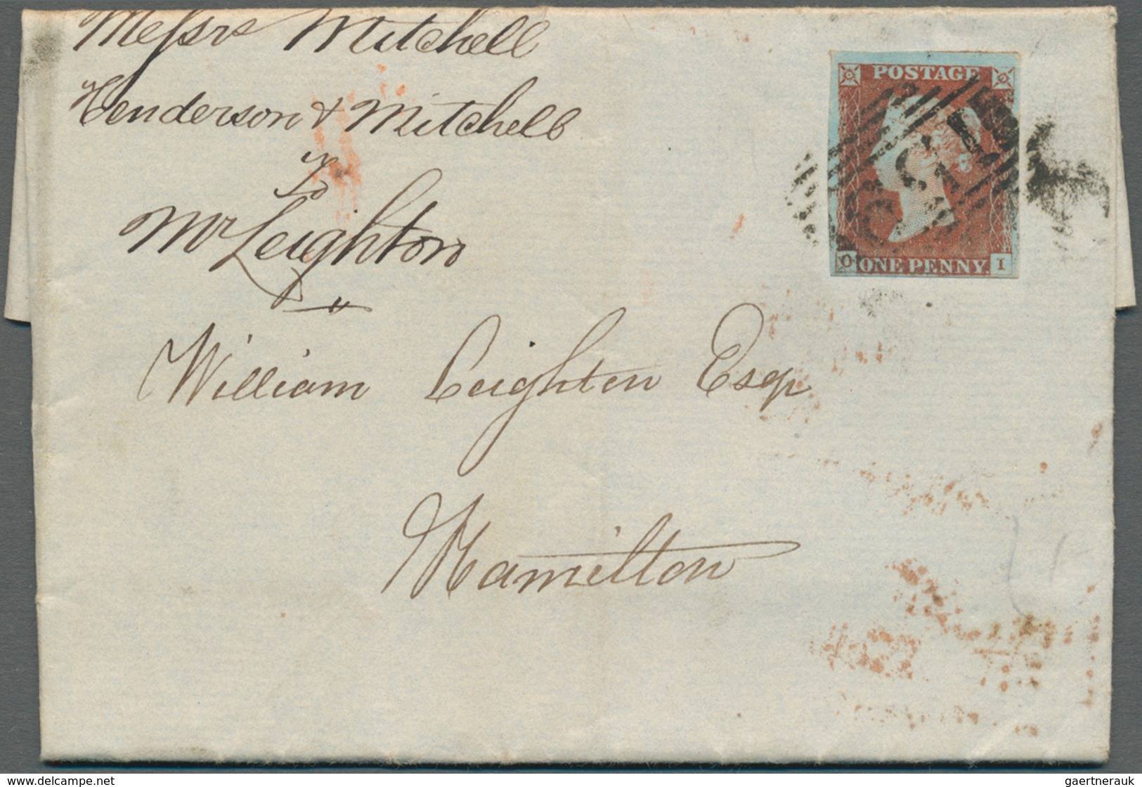 26649 Großbritannien: 1838/1880 (ca.), Collection Of Apprx. 77 Covers Mainly Bearing Frankings 1d. Red And - Autres & Non Classés