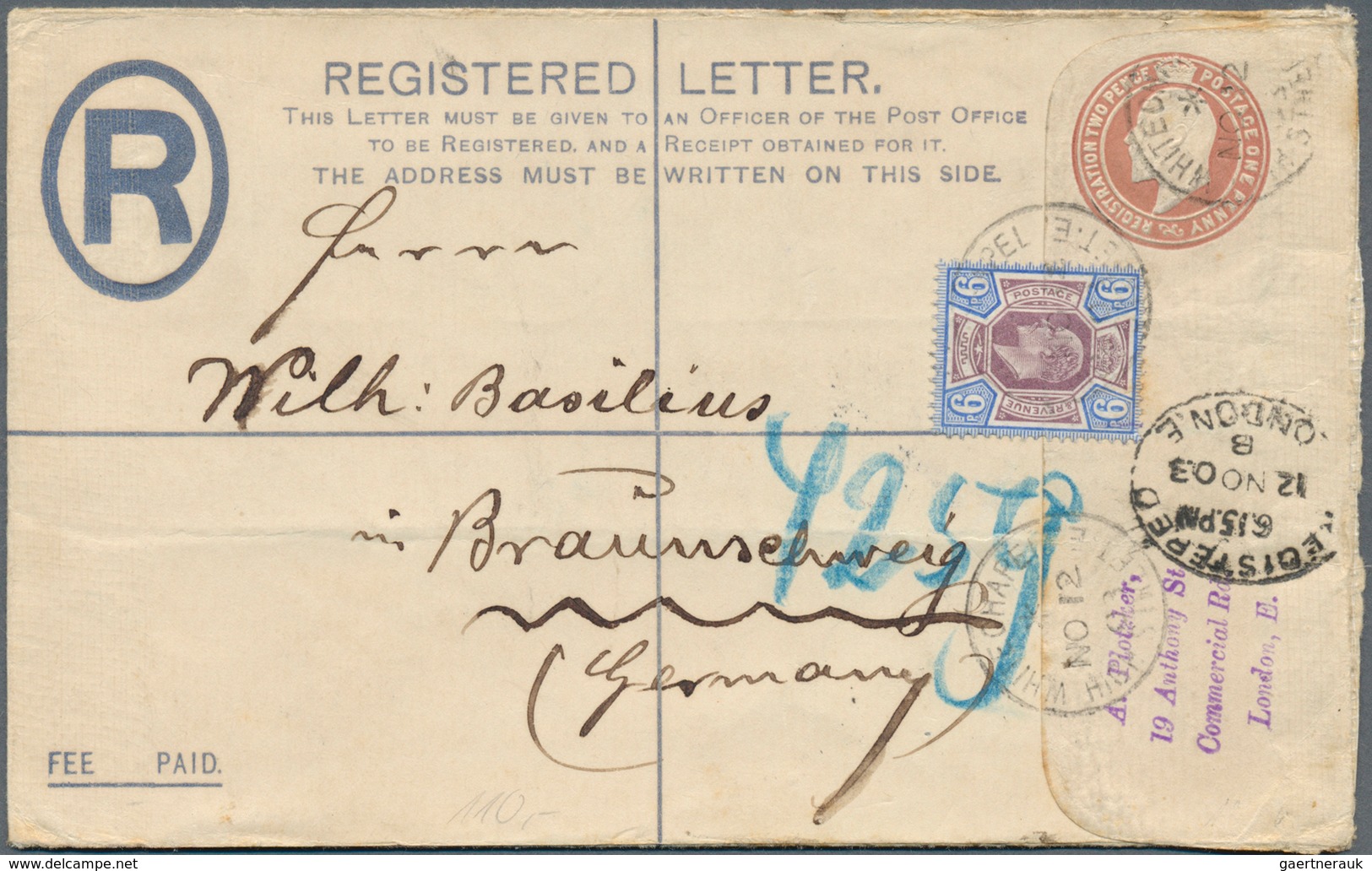 26655 Großbritannien: 1840/1960 (ca.), Collection Of Apprx. 260 Covers/cards/stationeries, From Lettershee - Autres & Non Classés