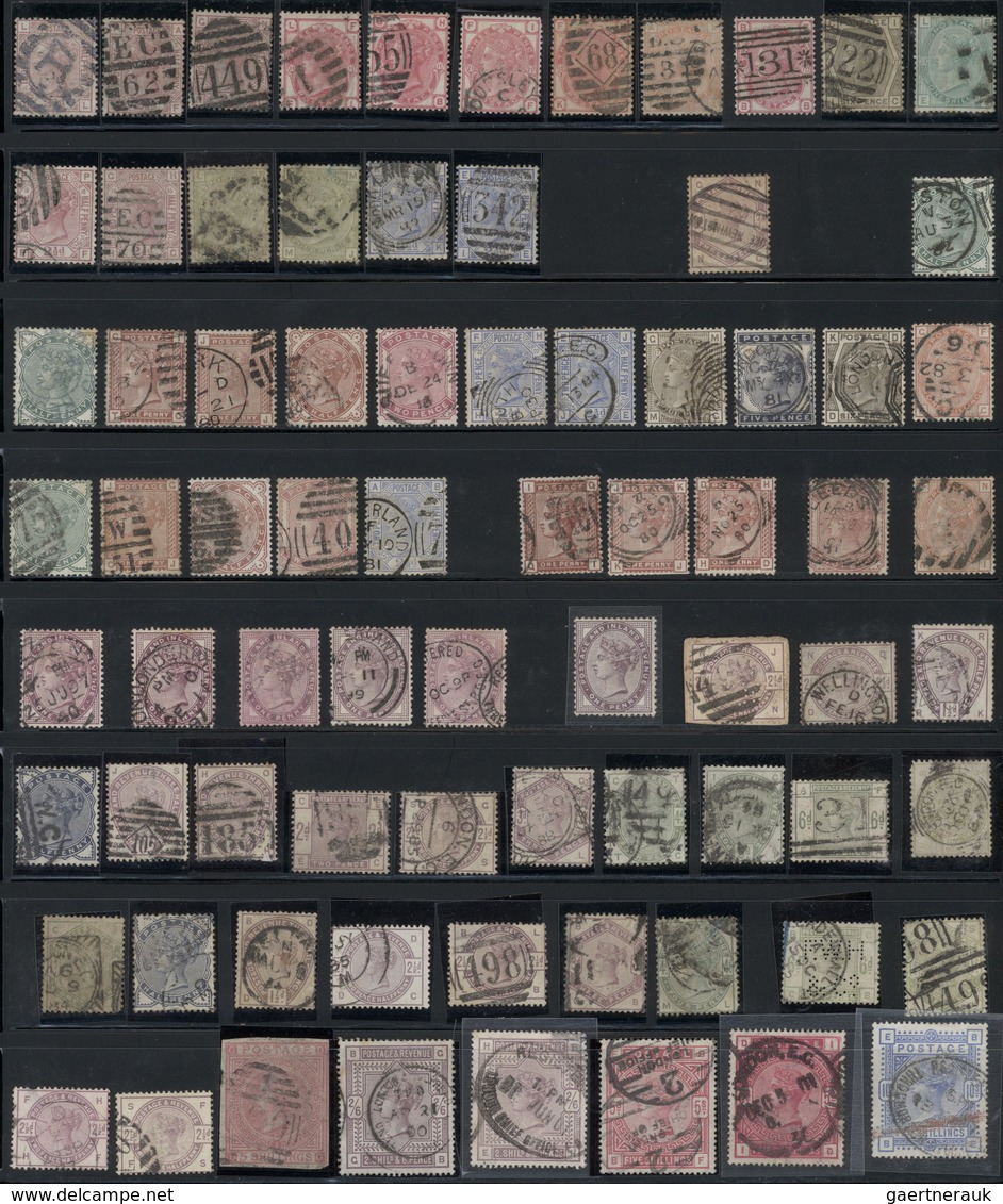 26656 Großbritannien: 1840/1949, Used Collection Of Apprx. 700 Stamps With Main Value In The QV Issues, Sl - Autres & Non Classés