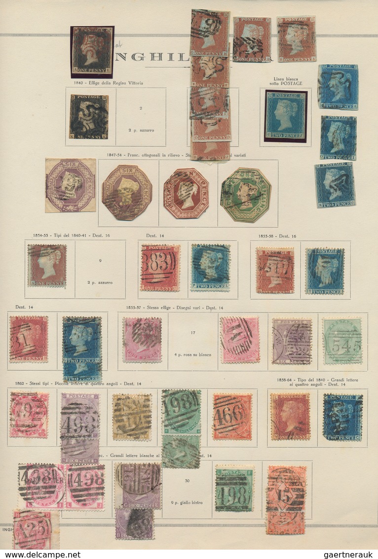 26657 Großbritannien: 1840/1946, Used And Mint Collection On Album Pages With Special Strength In The QV I - Autres & Non Classés