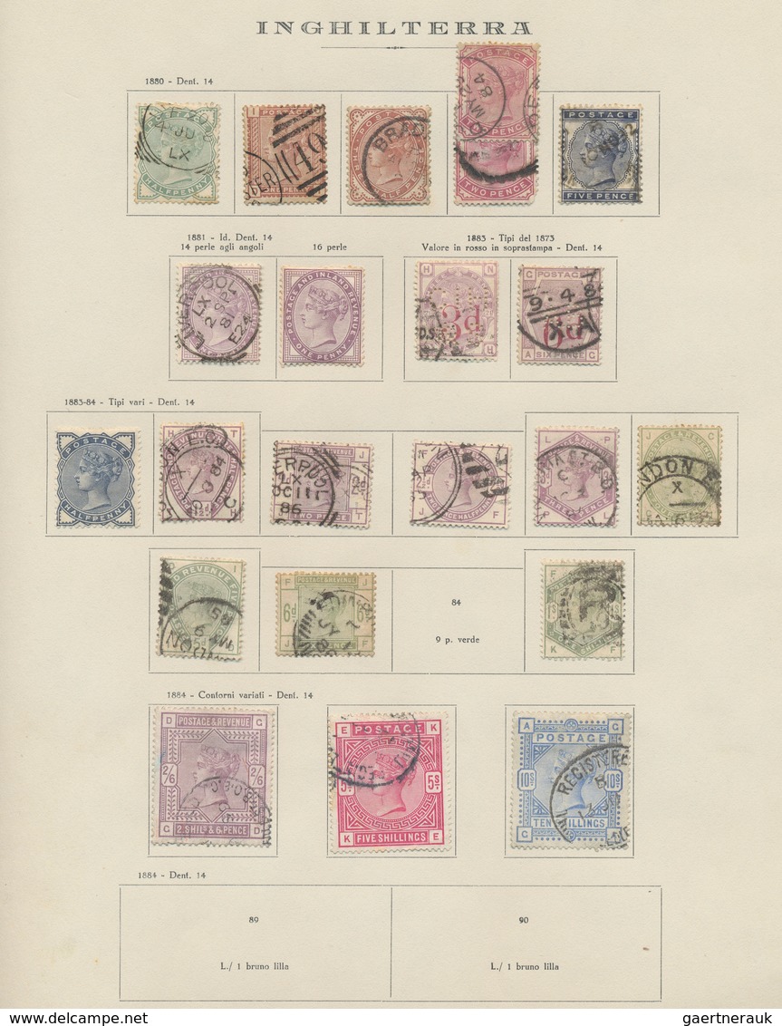 26657 Großbritannien: 1840/1946, Used And Mint Collection On Album Pages With Special Strength In The QV I - Autres & Non Classés