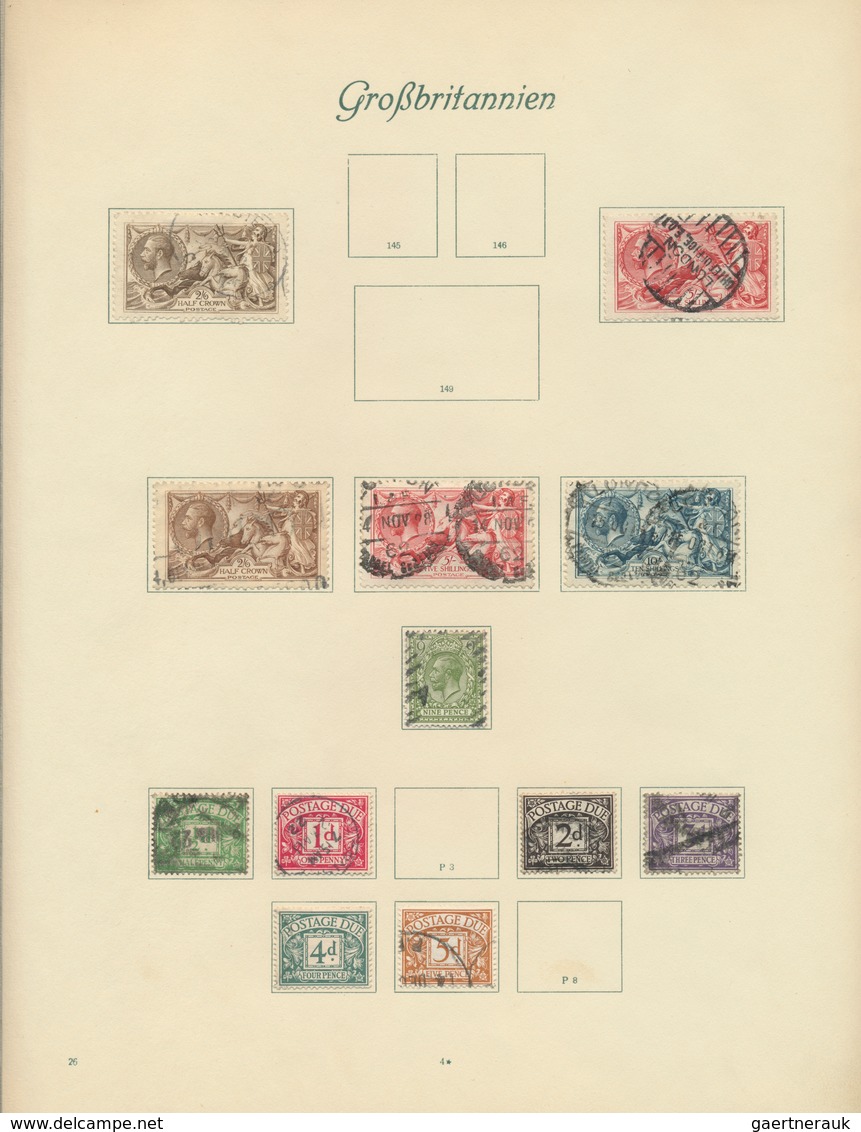 26658 Großbritannien: 1840/1929, GB/area, used and mint collection on album pages, varied but mainly good