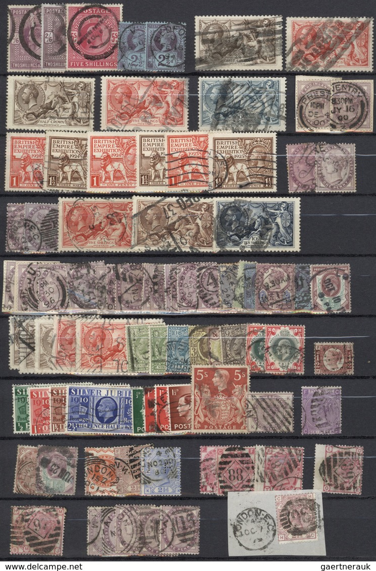 26663 Großbritannien: 1841/1940 (ca.), Used Accumulation Of Mainly QV Issues, Slightly Varied Condition, C - Autres & Non Classés