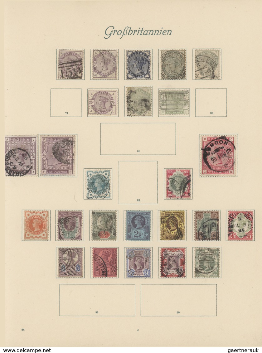 26665 Großbritannien: 1841/1925, Used And Mint Collection On Ancient Album Pages, Slightly Varied But Over - Autres & Non Classés