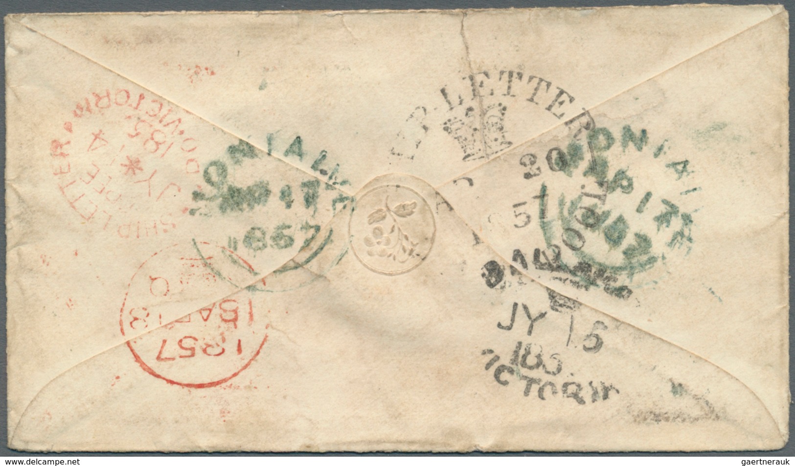 26674 Großbritannien: 1851/1858 (ca.), Unusual Group With 15 Stampless Covers And Entires Addressed To Vic - Autres & Non Classés