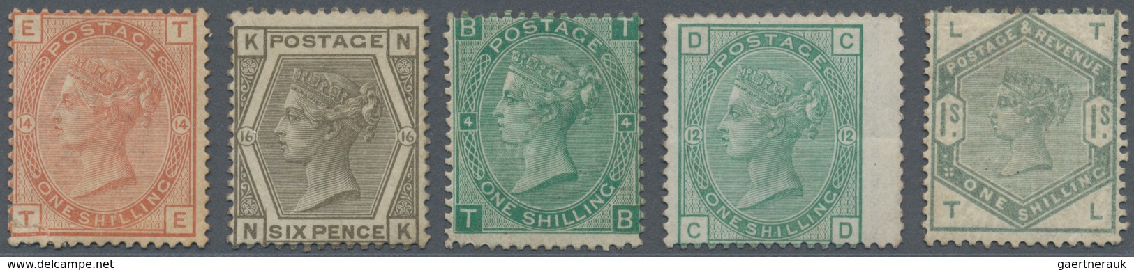 26698 Großbritannien: 1870/1890 (ca.), Lot Of 13 Unused Stamps, Varied Condition, Mainly Surface-printed I - Autres & Non Classés
