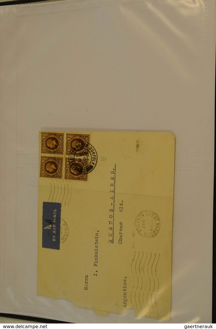 26709 Großbritannien: 1905/37: Collection of 23 covers of Great Britain 1905-1937 in album. Also a few mor