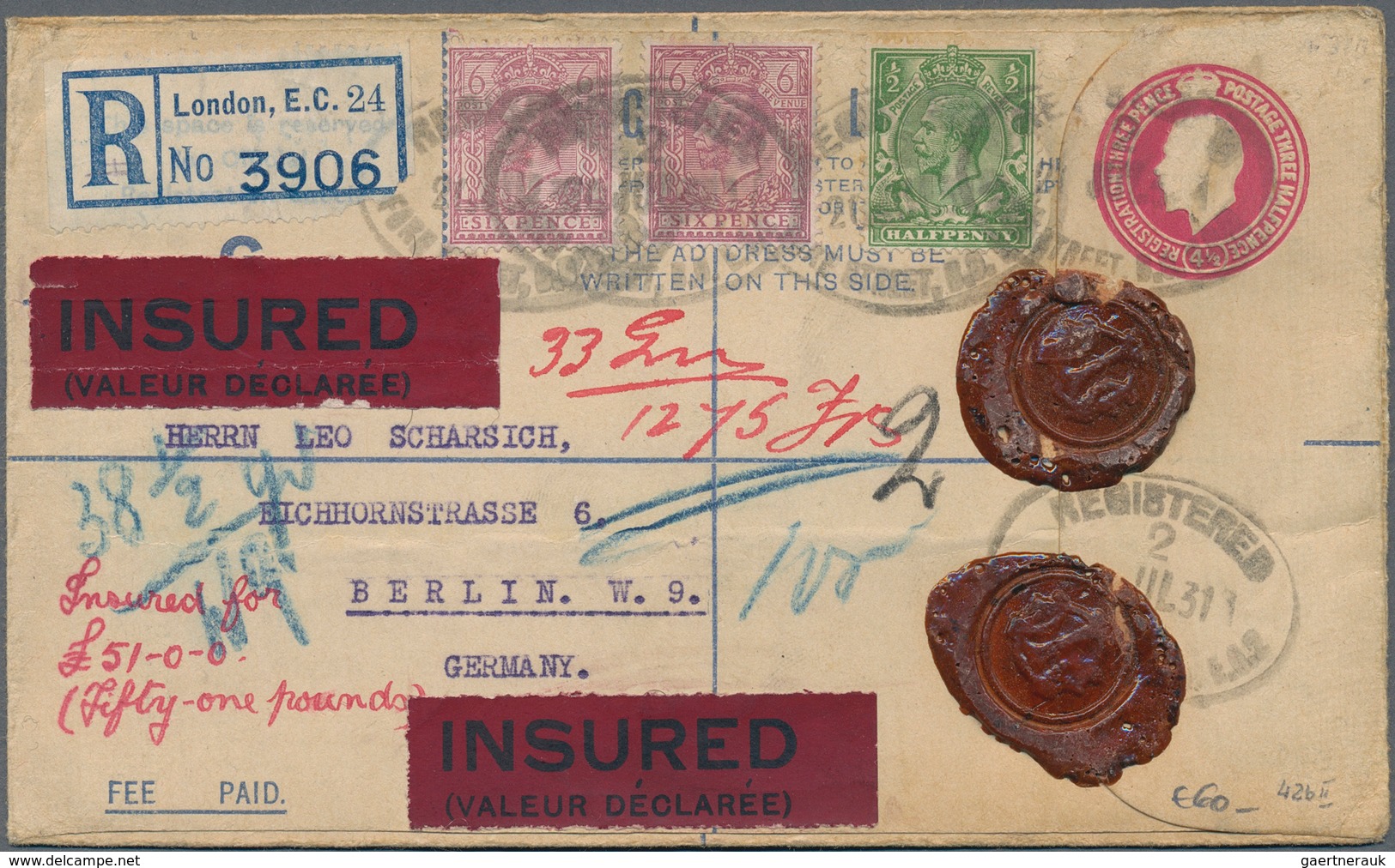 26710 Großbritannien: 1906 /1960 (ca): 186 Covers And Postal Stationary, King George To Queen Elisabeth In - Autres & Non Classés