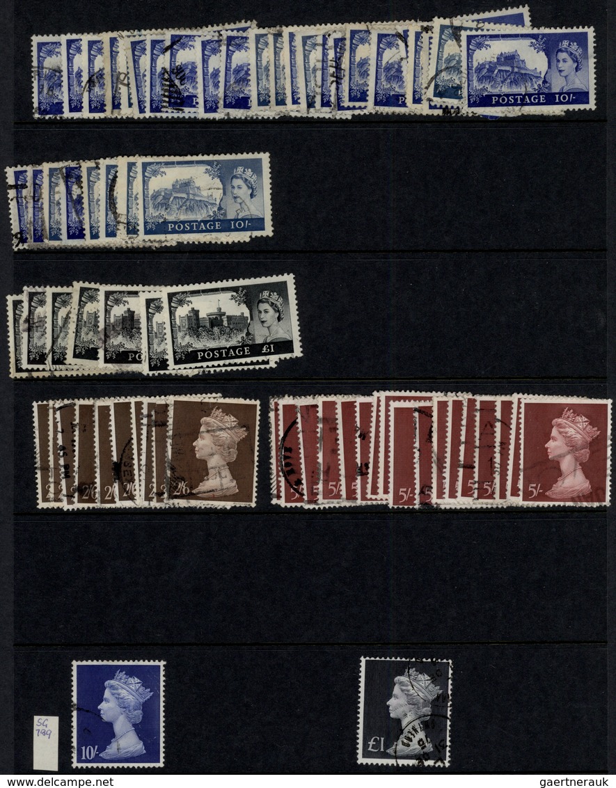 26712 Großbritannien: 1910/1985 (ca.), Very Comprehensive Accumulation Of Many Thousands Of Used Stamps Fr - Autres & Non Classés