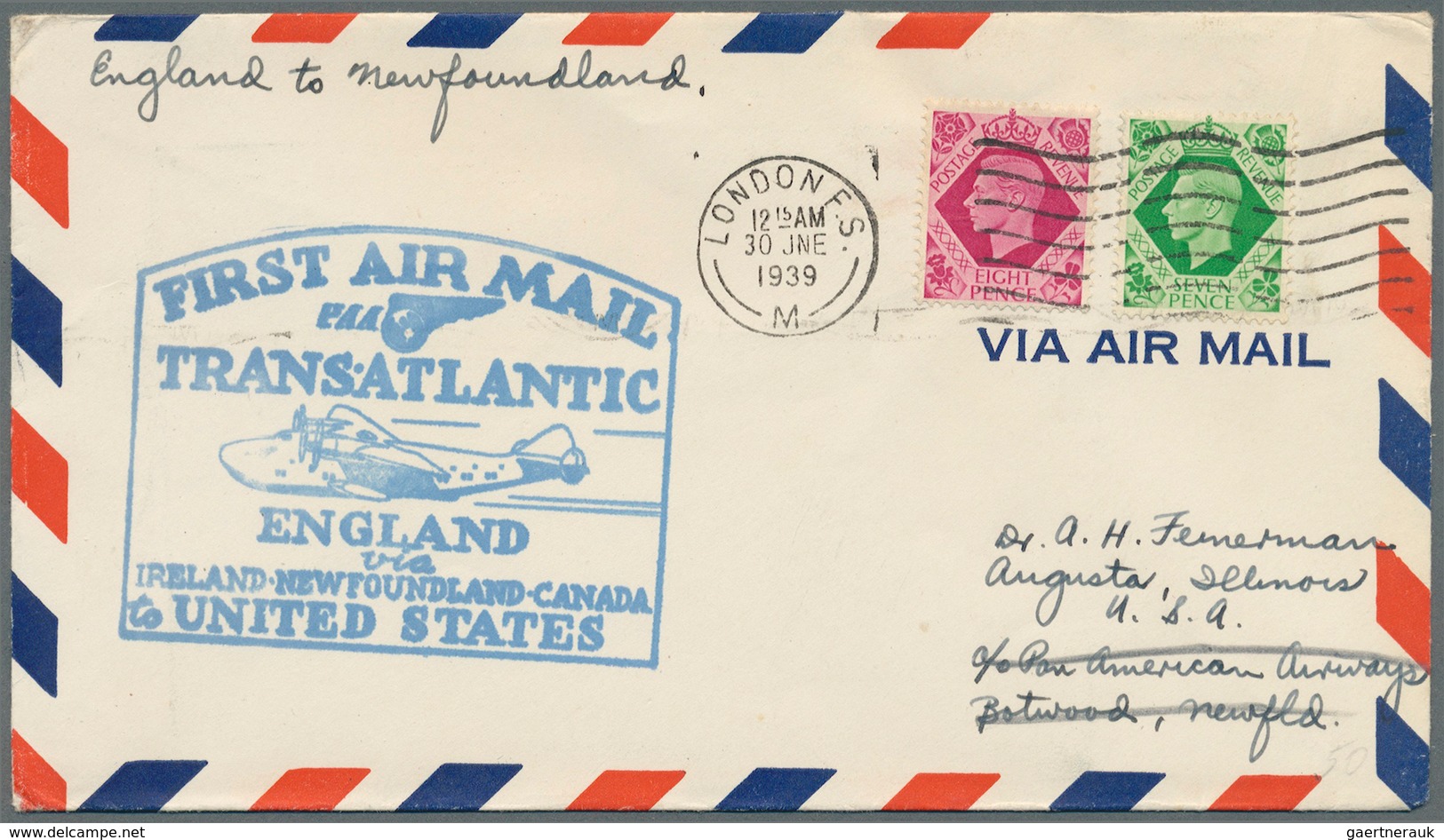 26714 Großbritannien: 1911 from, attractive lot of 49 items "AIRMAIL", first and foremost pre WWII covers