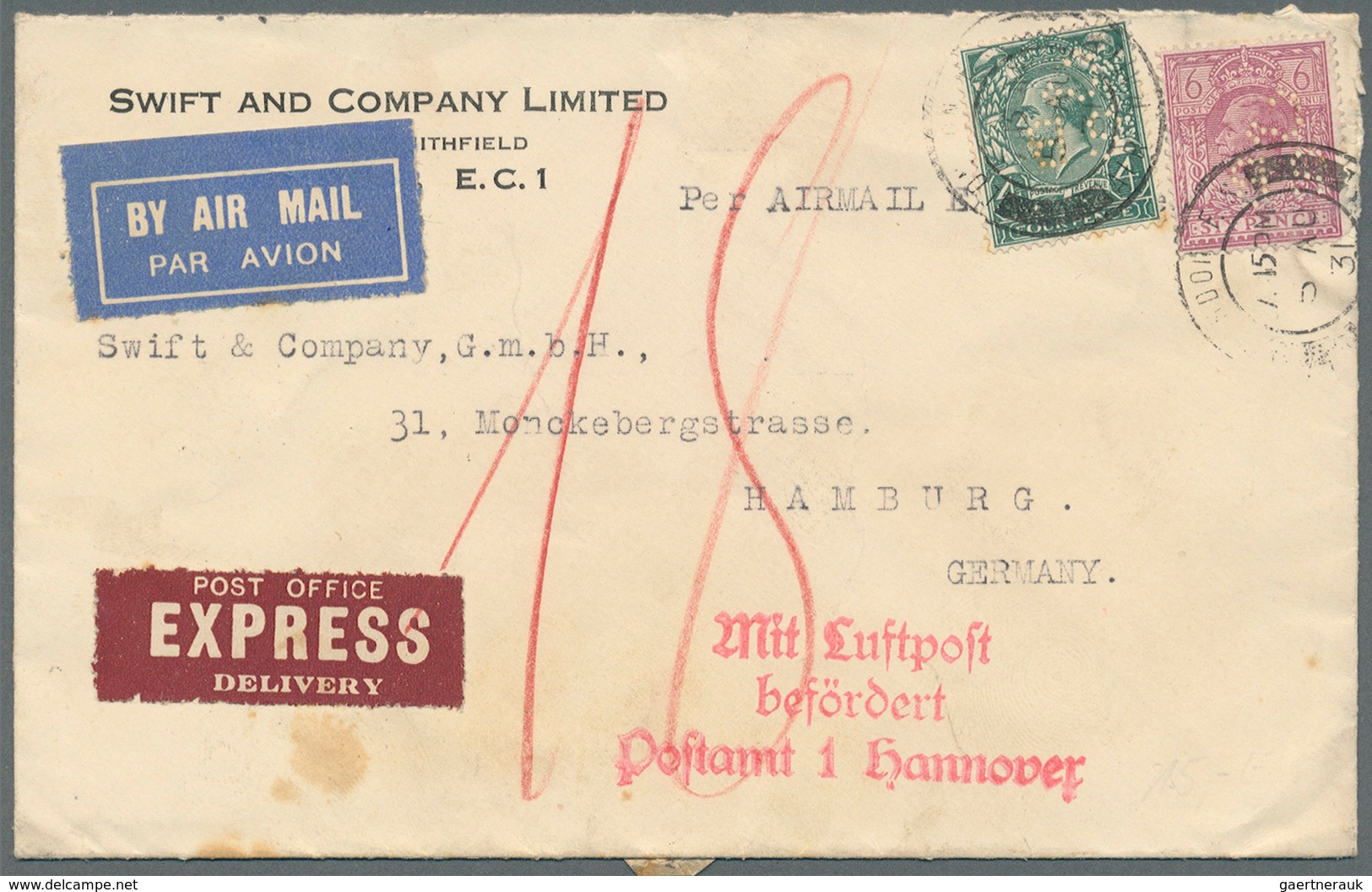 26714 Großbritannien: 1911 from, attractive lot of 49 items "AIRMAIL", first and foremost pre WWII covers