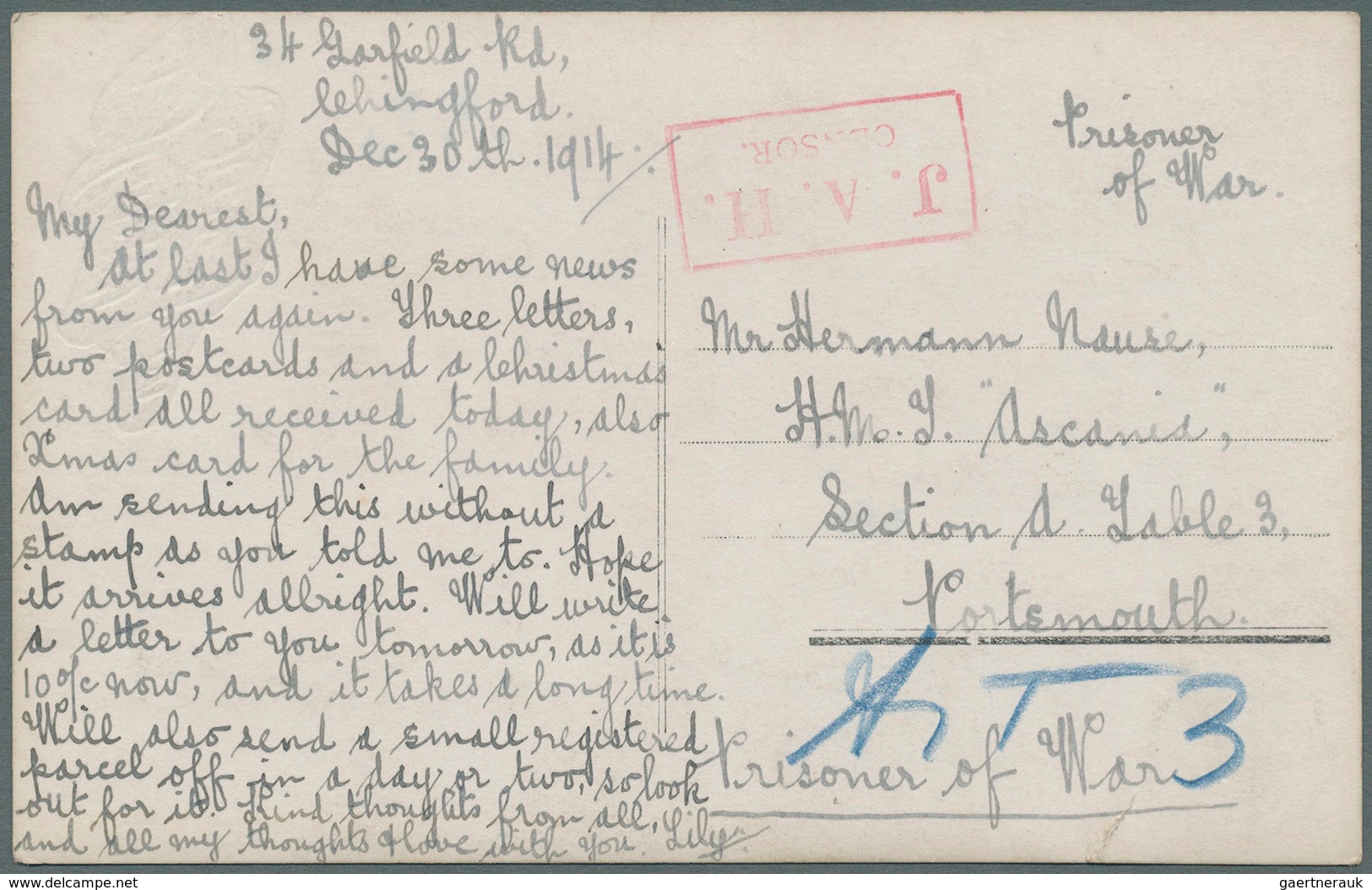 26720 Großbritannien: 1915/1945, 318 POW Letters And Card From WW 1 And 2 In Nice Variety Of Camps With In - Autres & Non Classés