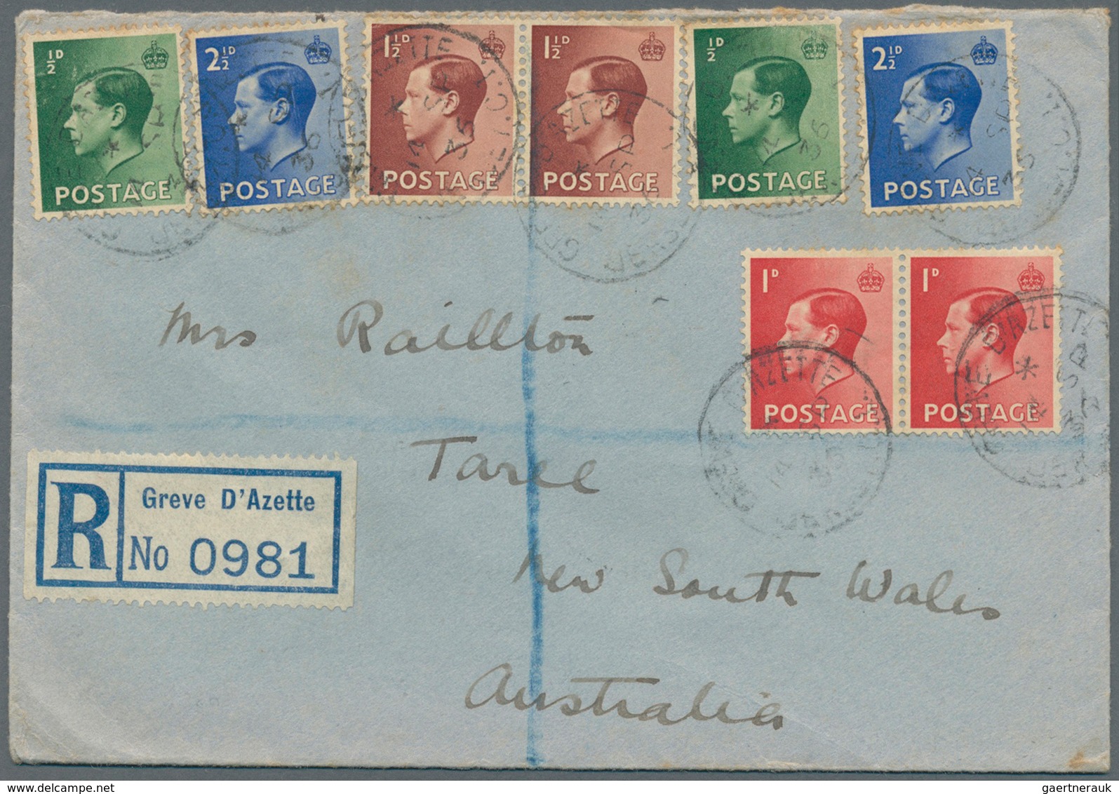 26724 Großbritannien: 1936/1942, EDWARD VIII, Lot Of 18 Covers/cards, Mainly Airmail To Overseas, One F.d. - Autres & Non Classés