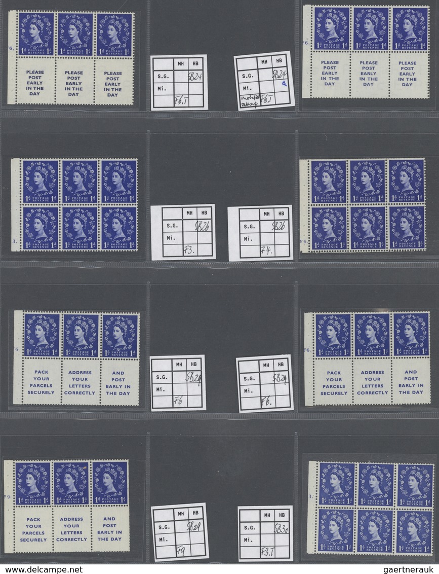 26746 Großbritannien - Zusammendrucke: 1936/1972 (ca.), U/m Collection Of Apprx. 246 Booklet Panes From KE - Autres & Non Classés