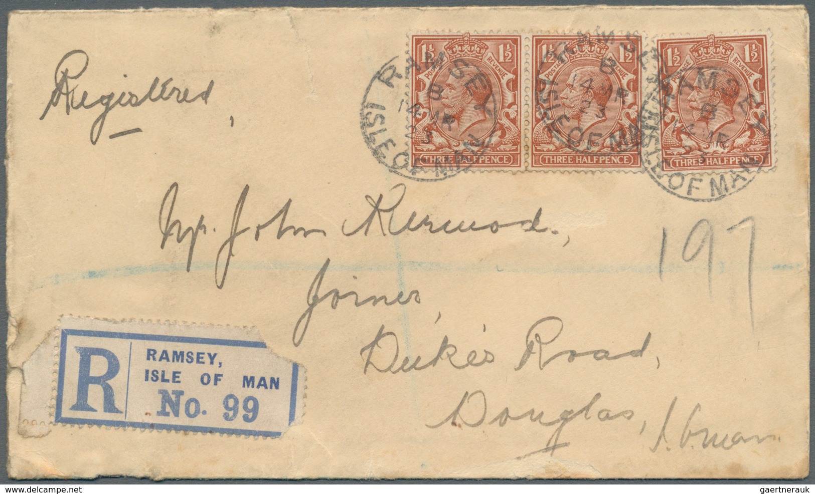26762 Großbritannien - Isle of Man: 1852/1937: Very fine lot of 39 village postmarks on envelopes, picture
