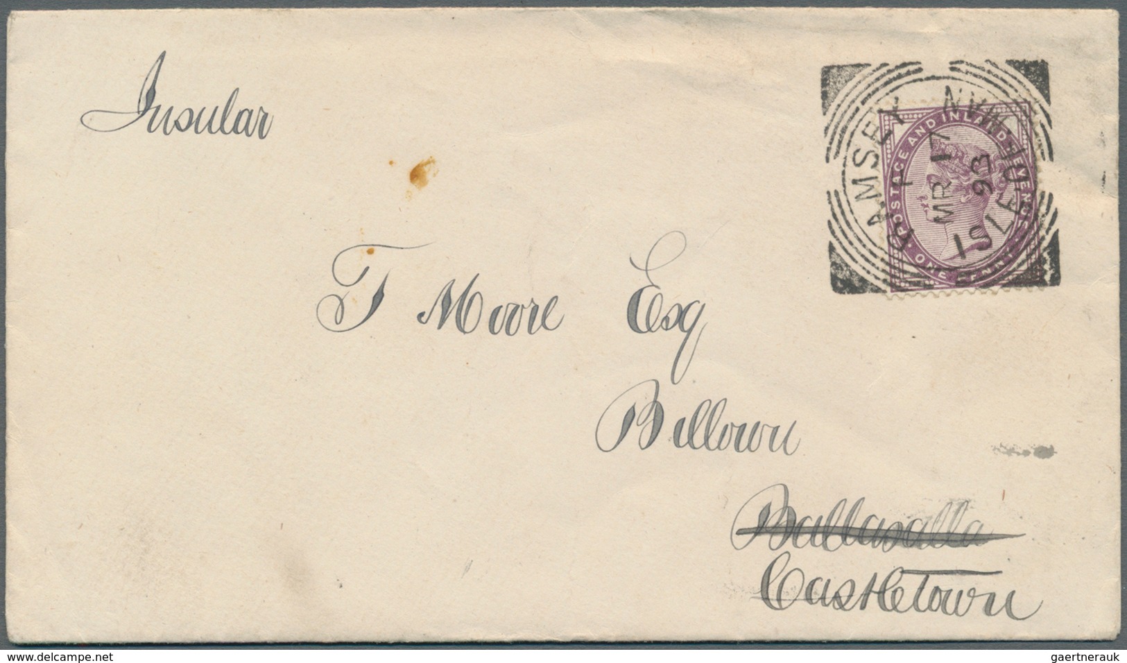 26762 Großbritannien - Isle of Man: 1852/1937: Very fine lot of 39 village postmarks on envelopes, picture